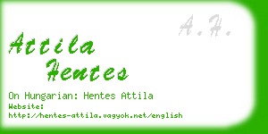 attila hentes business card
